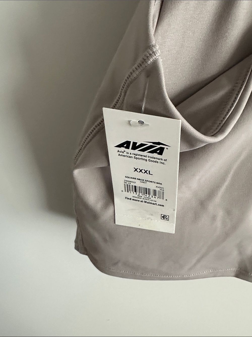 Avia Square Neck Sports Bra for Women, Medium Support Size XXXL - Picture 7 of 8